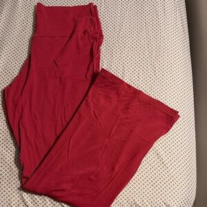 Aerie Women's Vibrant Red Flare Pants